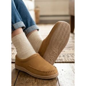 MySlippers All Season Leather Upper Slippers Tan Size 8